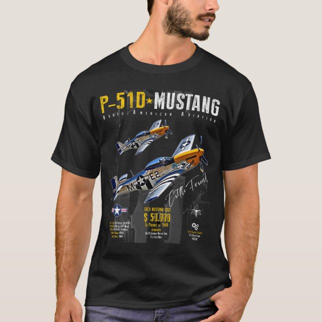 Camiseta P51 Mustang WW2 Fighter Plane (Frente)