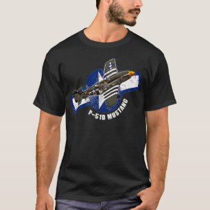 Camiseta P51 Mustang WW2 Warplane Plane Warbird