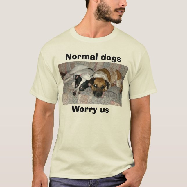 Camiseta P6150023, dogsWorry normal nós (Frente)