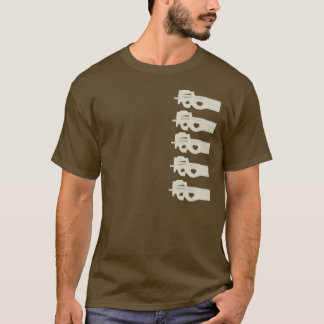 Camiseta P90 = melões rachados - gráficos de Tan