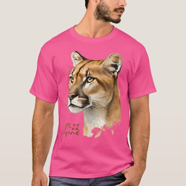 Camiseta P-22 Mountain Lion Legend California Wildlife P22 (Frente)