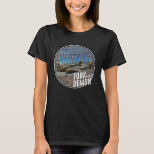 Camiseta P 38 Iluminação Avião Aeronave Aviação WW2 WW2