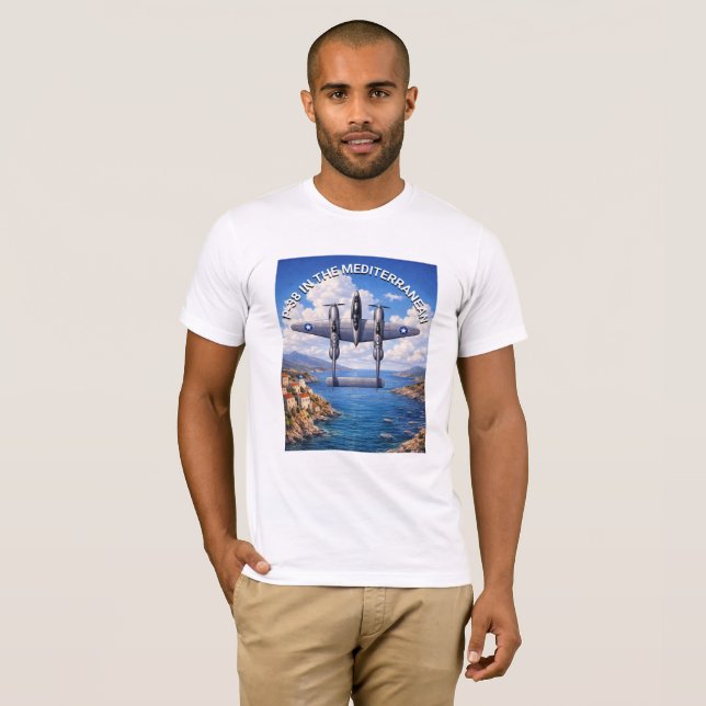 Camiseta P-38 Lightning in the Mediterranean Theater (Frente Completa)