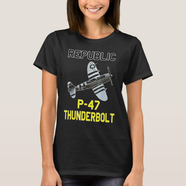 Camiseta P 47 Thunderbolt O Histórico Do Avião Jug Ww2 (Frente)