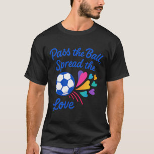 Camiseta P Byll Espalha O Amor Futebol Arco-íris Design