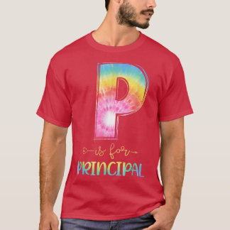 Camiseta P é para a diretora Tie Dye de volta à escola