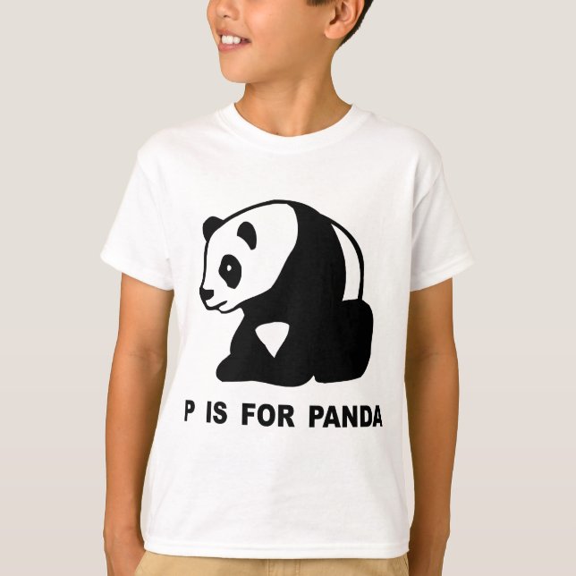 Camiseta P é para a panda (Frente)