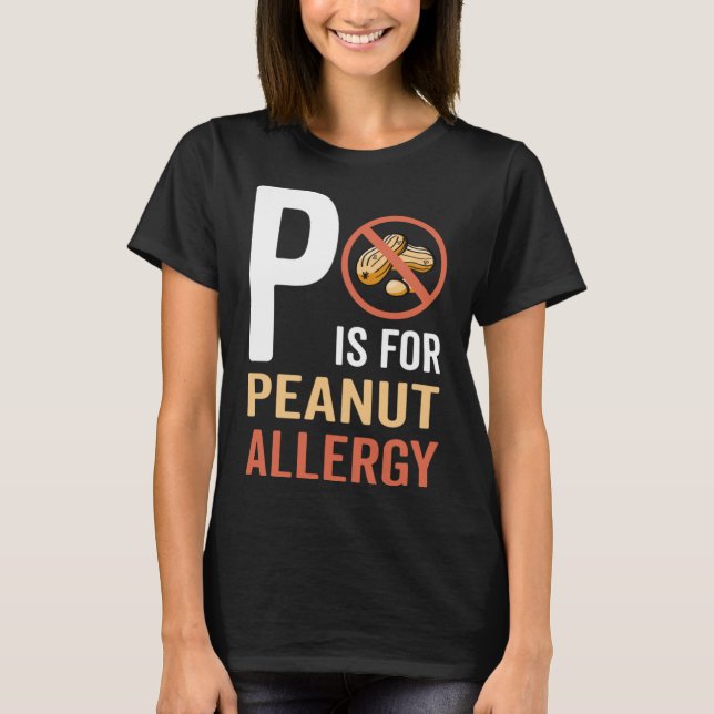 Camiseta P É Para Alergia A Peanut (Frente)