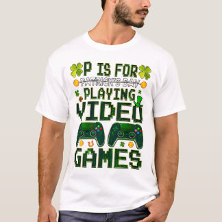 Camiseta P É Para Jogar Jogos Rapazes Dia de São Patrício D