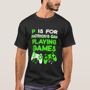 Camiseta P É Para Jogar Jogos Rapazes Dia de São Patrício G