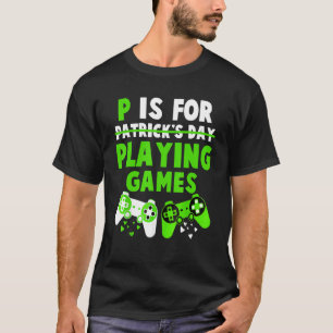 Camiseta P É Para Jogar Jogos Rapazes Dia de São Patrício G