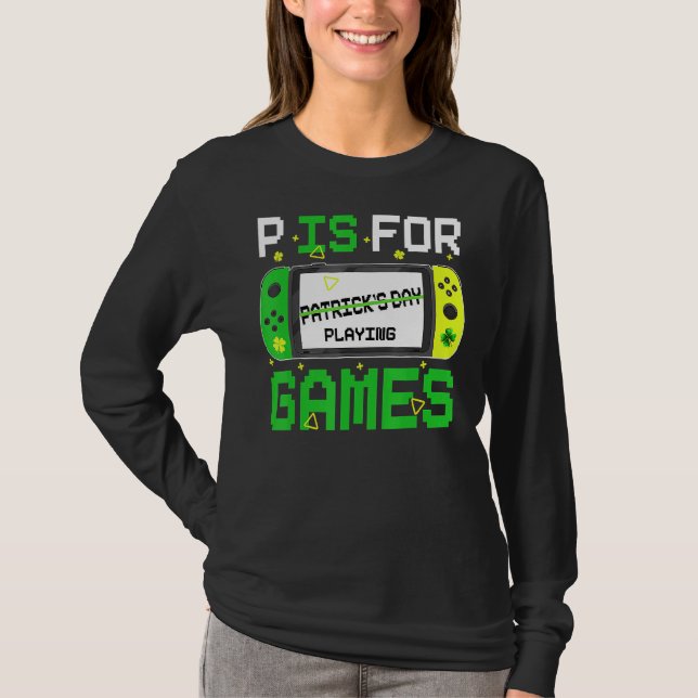 Camiseta P É Para Jogar Videos games Rapazes Ruas Engraçada (Frente)