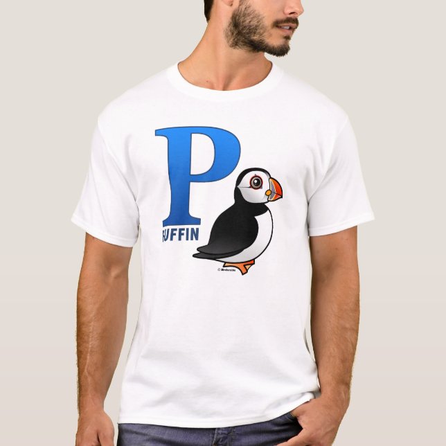Camiseta P é para o papagaio-do-mar (Frente)