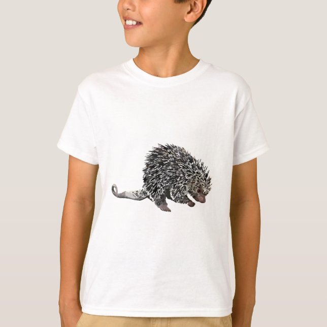 Camiseta P é para Prehensil de Porcupine Perdido (Frente)