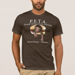 Camiseta P.E.T.A. Pessoas que comem animais saborosos