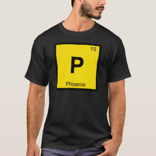 Camiseta P - Fênix Química Grega Símbolo da Tabela Periódic