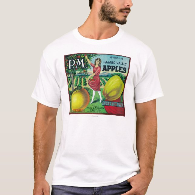 Camiseta P.M. Caixa LabelWatsonville de Apple, CA (Frente)