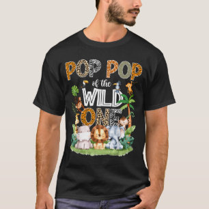 Camiseta P P do Selvagem Primeiro Aniversário Safari Selva