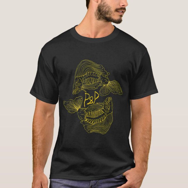 Camiseta P&P peixe -amarelo (Frente)