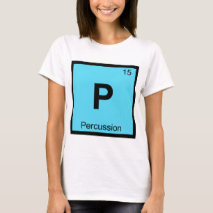 Camiseta P - Percussion Chemistry Símbolo de Mesa Periódi