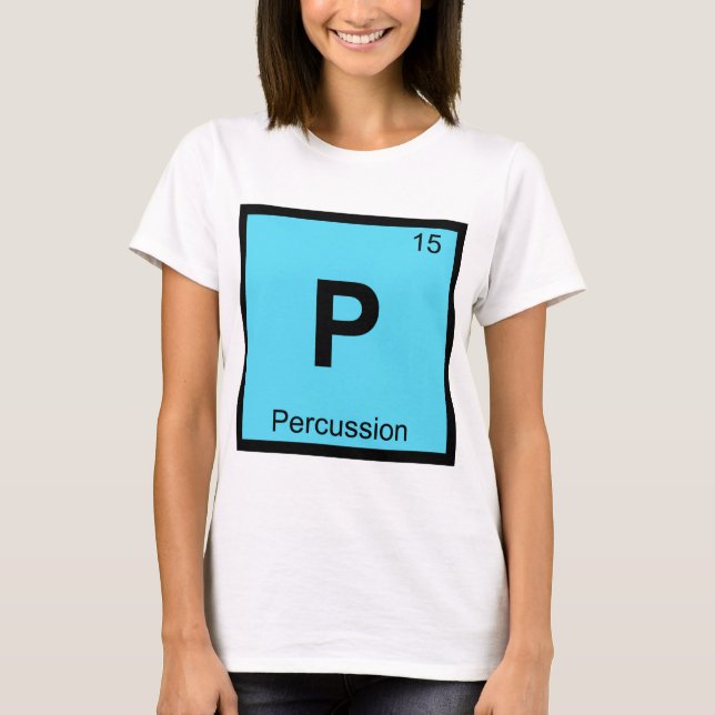 Camiseta P - Percussion Chemistry Símbolo de Mesa Periódica (Frente)