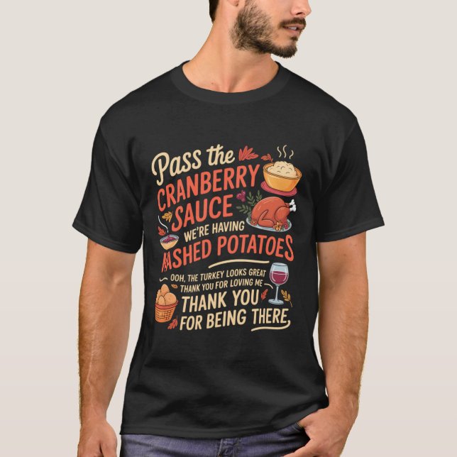 Camiseta P The Cranberry Sauce Funny Thanksgiving Long Slee (Frente)