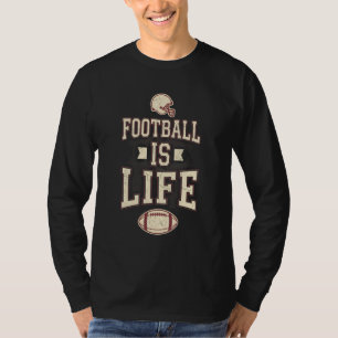 Camiseta P Vintage Football Is Life Distressed Bel