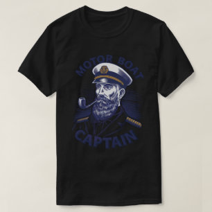 Camiseta PA12 Barco a Motor Engraçado Capitão Barco Engraça