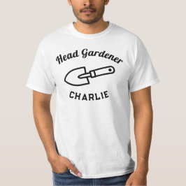 Camiseta Pá de Jardineiro Chefe Engraçado Personalizada Nom
