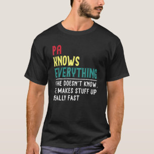 Camiseta Pa Sabe Tudo De Dia de os pais Para O Avô
