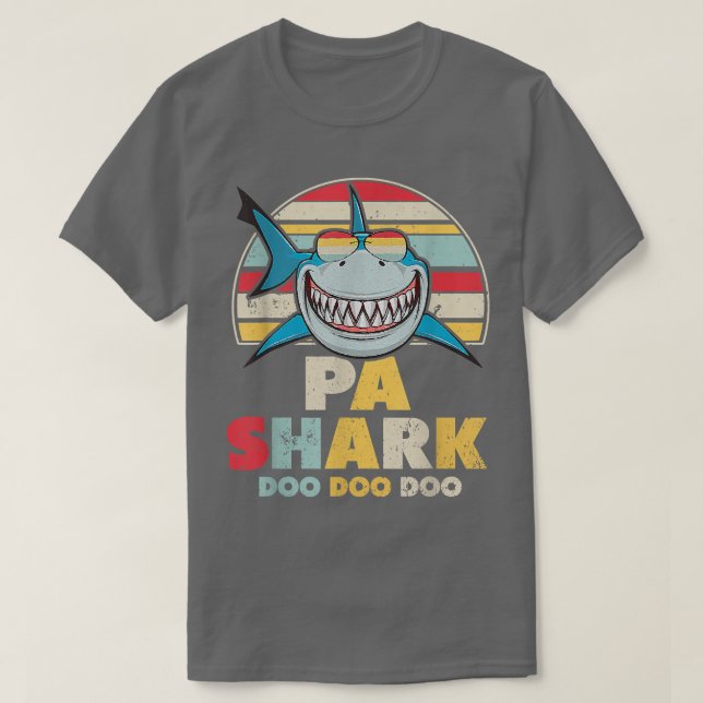 Camiseta Pa Shark , Presente Para Pa (Frente do Design)