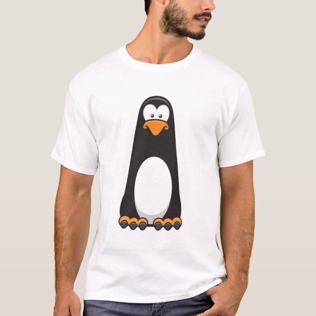 Camiseta Pablo o t-shirt pensativo dos homens do pinguim (Frente)