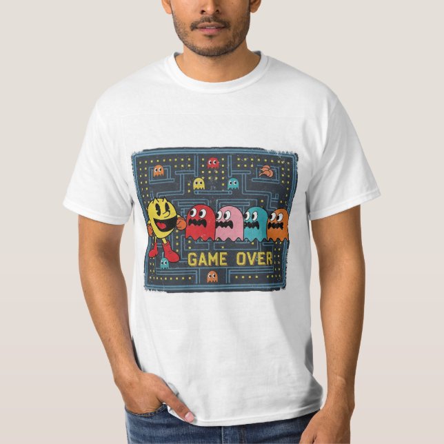 Camiseta Pac-Man Game Over T-Shirt – Retro Arcade Gaming Te (Frente)