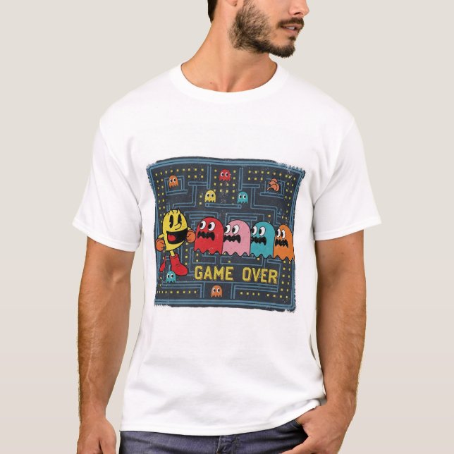 Camiseta Pac-Man Game Over T-Shirt – Retro Arcade Gaming Te (Frente)