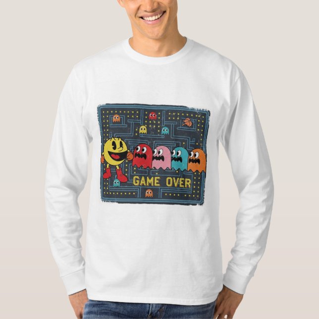 Camiseta Pac-Man Game Over T-Shirt – Retro Arcade Gaming Te (Frente)