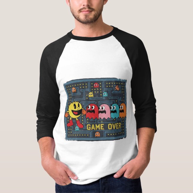 Camiseta Pac-Man Game Over T-Shirt – Retro Arcade Gaming Te (Frente)