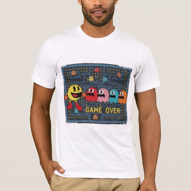 Camiseta Pac-Man Game Over T-Shirt – Retro Arcade Gaming Te (Frente)