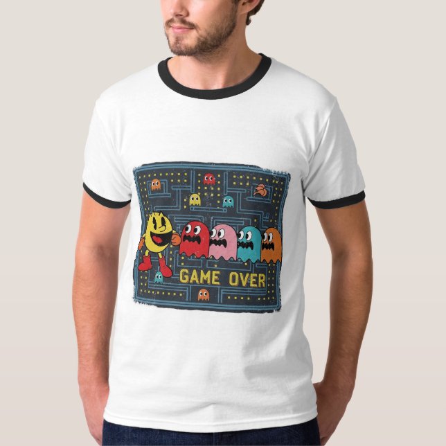 Camiseta Pac-Man Game Over T-Shirt – Retro Arcade Gaming Te (Frente)