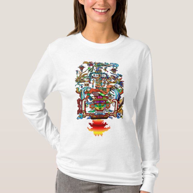 Camiseta Pacal e as mãos maias (Femme de luxe) (Frente)