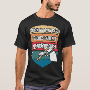 Camiseta Paciência e Entusiasta Mecânica de Automóveis