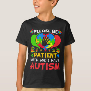 Camiseta Paciente Quebra-cabeça Colorida Colorida Eu Tenho