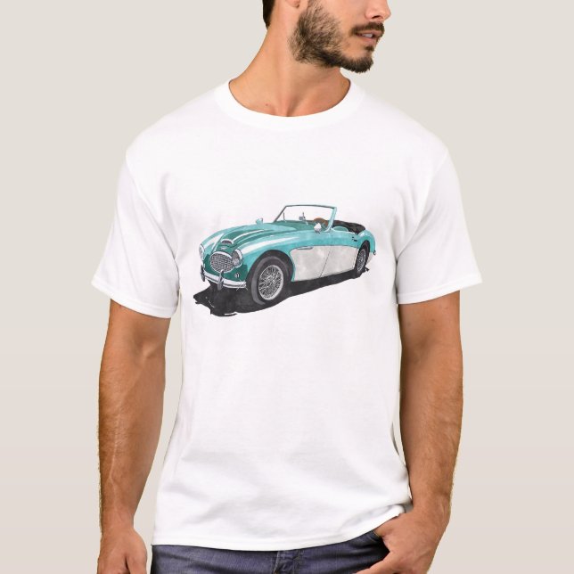 Camiseta "Pacific Green" Austin Healey 100-6 (Frente)
