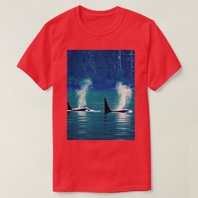 Camiseta Pacific Northwest Native Orca Killer Whale A line  (Frente do Design)