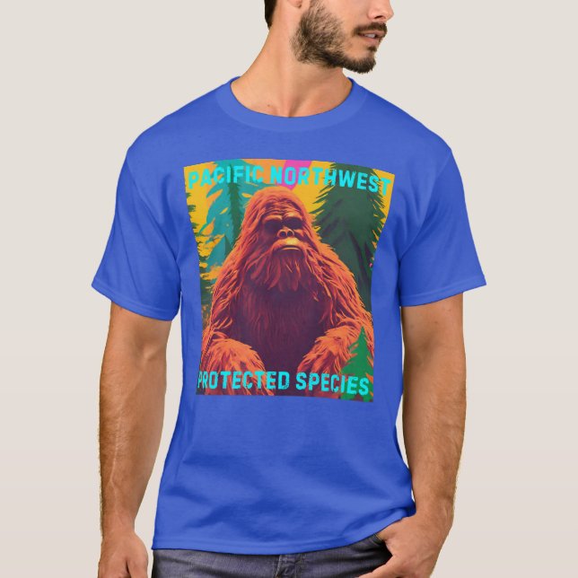 Camiseta Pacífico Noroeste Espécies Protegidas Sasquatch (Frente)
