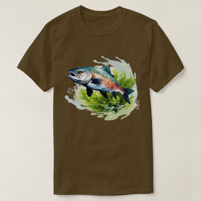 Camiseta Pacífico Noroeste Salmon TSirt (Frente do Design)