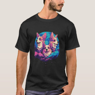 Camiseta Pack de Corgi Fofinho Uivante Fenomenal Retro Incr