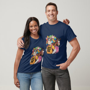 Camiseta Pack Mule Pai - T-Shirt Engraçado