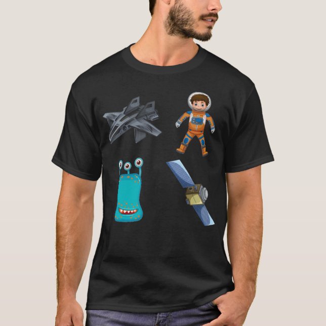Camiseta Pacote da Galáxia Espacial do Jet Zet (Frente)
