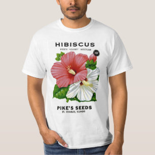 Camiseta Pacote da semente do vintage do hibiscus