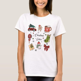 Camiseta Pacote de Adesivos de Natal Vibes de Natal